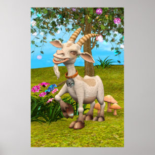 Glückliche Ziege Poster