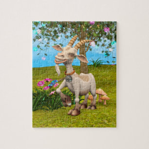Glückliche Ziege Puzzle