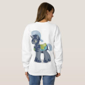 glückliche Ziege Sweatshirt (Schwarz voll)