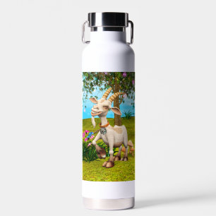 Glückliche Ziege Trinkflasche