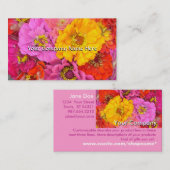 Glückliche Zinnias-kundengerechte Visitenkarte (Vorne/Hinten)