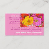 Glückliche Zinnias-kundengerechte Visitenkarte (Rückseite)