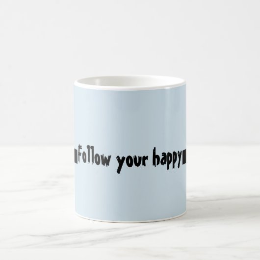 Glückliche Zitat-Kaffee-Tasse Kaffeetasse (Mittel)