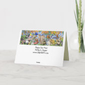 Glückliche Zoo-Jahr-Tier-Gruß-Karte Karte (Rückseite)