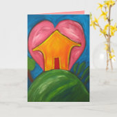 Glückliche Zuhause-Karte Karte (Gelbe Blume)