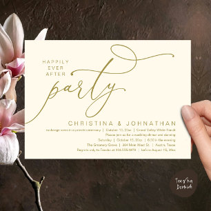 Glückliche-Zukunfts-Party, Romantisches Hochzeitsd Einladung