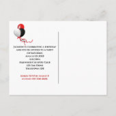 Glückliche zum Geburtstag Party Ballons einladen Einladungspostkarte (Rückseite)