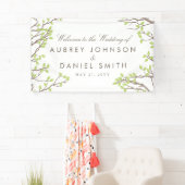 Glückliche Zweige Hochzeit Banner (Insitu)