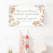 Glückliche Zweige Hochzeit Banner (Insitu)