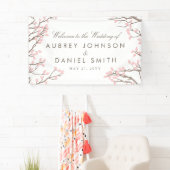 Glückliche Zweige Hochzeit Banner (Insitu)