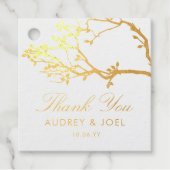 Glückliche Zweige Hochzeit Geschenkanhänger (Vorderseite)