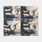 Glückliche zweite Chance am Leben-Decken-Medium Fleecedecke (Vorderseite (Horizontal))