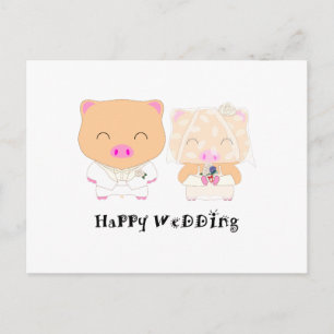 GlücklicheHochzeit Postkarte