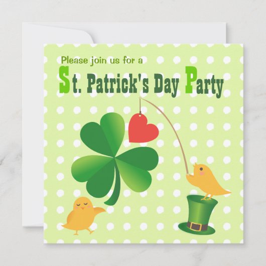 Glücklichen glücklichen St Patrick TagesParty Einladung (Vorderseite)