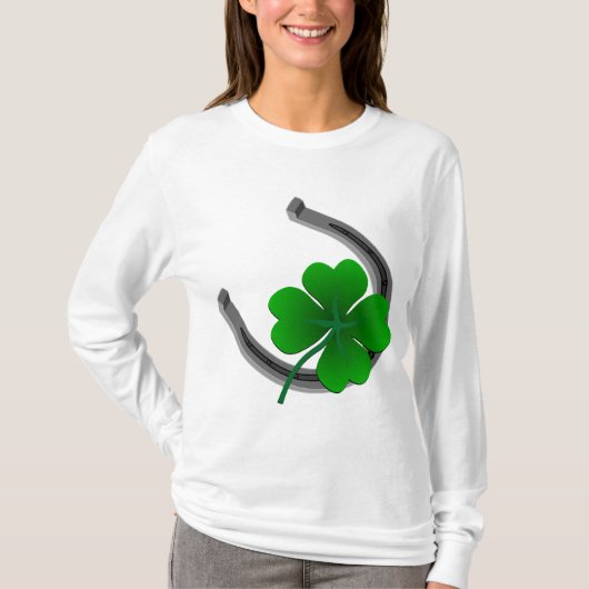 Glücklichen irischen Damen-Shirt-St Patrick T-Shirt (Vorderseite)