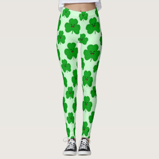 Glücklichen Kleeblatt-niedliche St Patrick Leggings