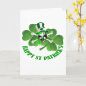 Glücklichen St Patrick beängstigender Clown Karte (Gelbe Blume)