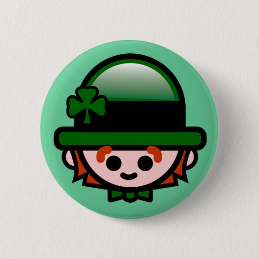 Glücklichen St Patrick Knopf Button (Vorderseite)