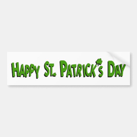 Glücklichen St Patrick Tag Autoaufkleber (Vorne)