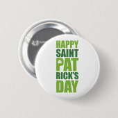 Glücklichen St Patrick Tag Button (Vorne & Hinten)