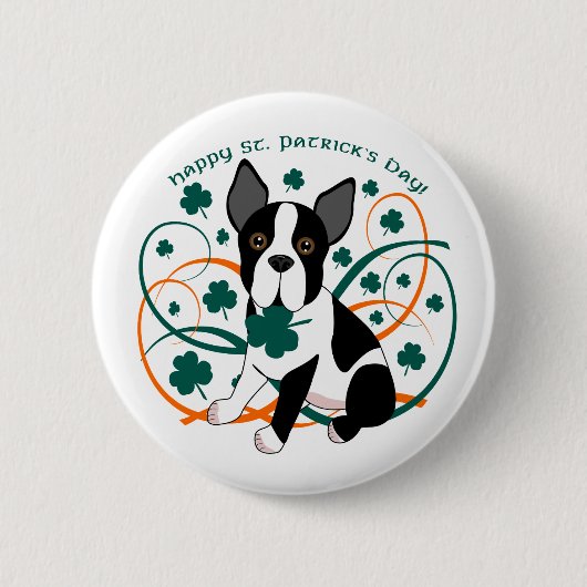 Glücklichen St Patrick Tag Button (Vorderseite)