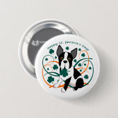Glücklichen St Patrick Tag Button (Vorne & Hinten)