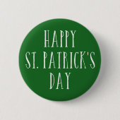 Glücklichen St Patrick Tag Button (Vorderseite)