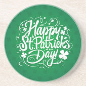 Glücklichen St Patrick Tag Getränkeuntersetzer (Vorne)