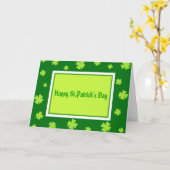Glücklichen St Patrick Tag - Karte (Gelbe Blume)