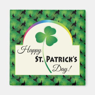 Glücklichen St Patrick Tag mit Kleeblatt Magnet
