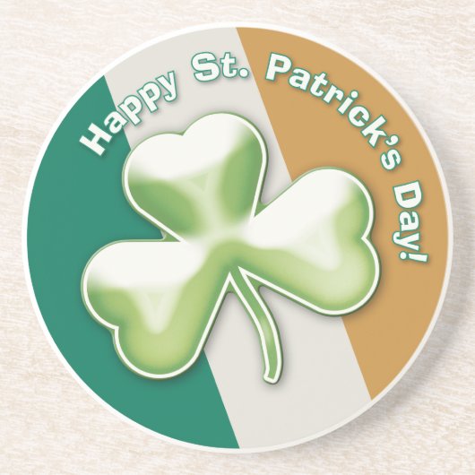 Glücklichen St Patrick Tag! | unheimliches Sandstein Untersetzer (Vorne)