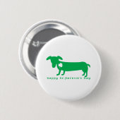 Glücklichen St Patrick TagesDackel Button (Vorne & Hinten)