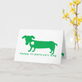 Glücklichen St Patrick TagesDackel Karte (Gelbe Blume)