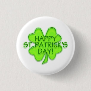Glücklichen St Patrick Tagesgrün-Kleeblatt-Butto Button