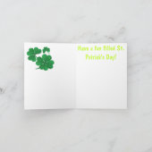 Glücklichen St Patrick Tagesgruß-Karte Karte (Innenseite)