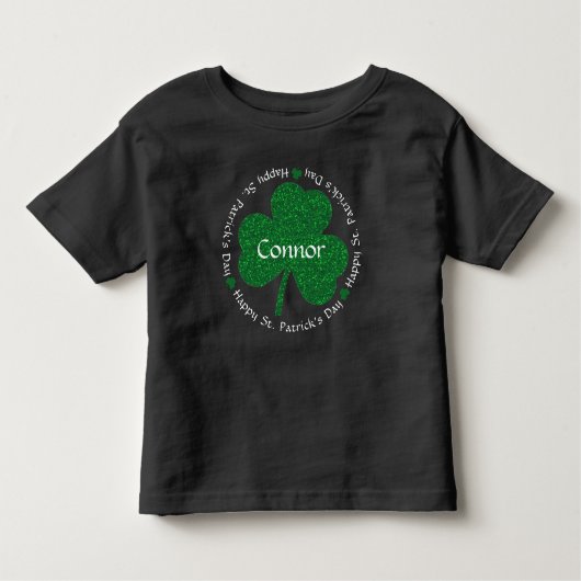 Glücklichen St Patrick Tagesindividueller Name Kleinkind T-shirt (Vorderseite)
