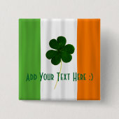 Glücklichen St Patrick Tagesirischer Button (Vorderseite)