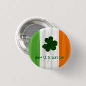 Glücklichen St Patrick Tagesirischer Button (Vorne & Hinten)