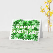 Glücklichen St Patrick Tagesklee-Feld Karte (Gelbe Blume)