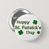 Glücklichen St Patrick Tagesknopf Button (Vorne & Hinten)