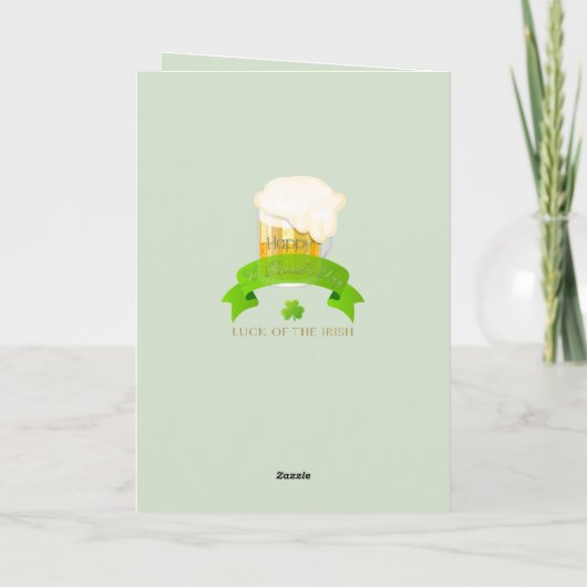 Glücklichen St Patrick Tageskobold Karte (Rückseite)