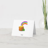 Glücklichen St Patrick Tagesviel Glück-Pferdeschuh Karte (Rückseite)