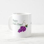 Glücklichen Tag St. Urhos! mit Trauben Kaffeetasse (Vorderseite Links)