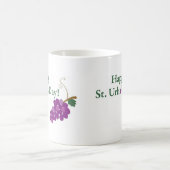 Glücklichen Tag St. Urhos! mit Trauben Kaffeetasse (Mittel)