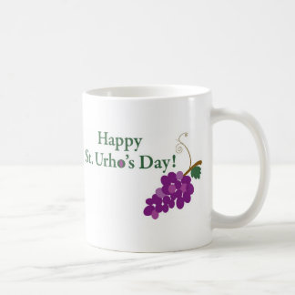 Glücklichen Tag St. Urhos! mit Trauben Kaffeetasse
