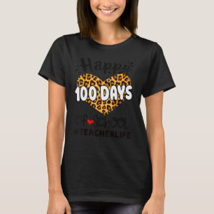 Glücklicher 100. 100 Tage Schulleben Lehrer Leben T-Shirt