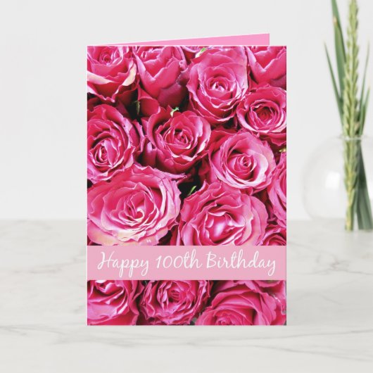 glücklicher 100. Geburtstag Karte (Vorderseite)