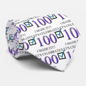 Glücklicher 100. Geburtstag Krawatte (Gerollt)