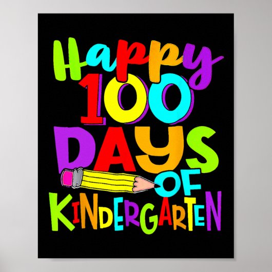 Glücklicher 100. Kindergarten 100 Tage Schule Poster (Vorne)
