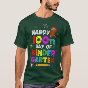 Glücklicher 100. Kindergarten Niedlicher Krieger S T-Shirt